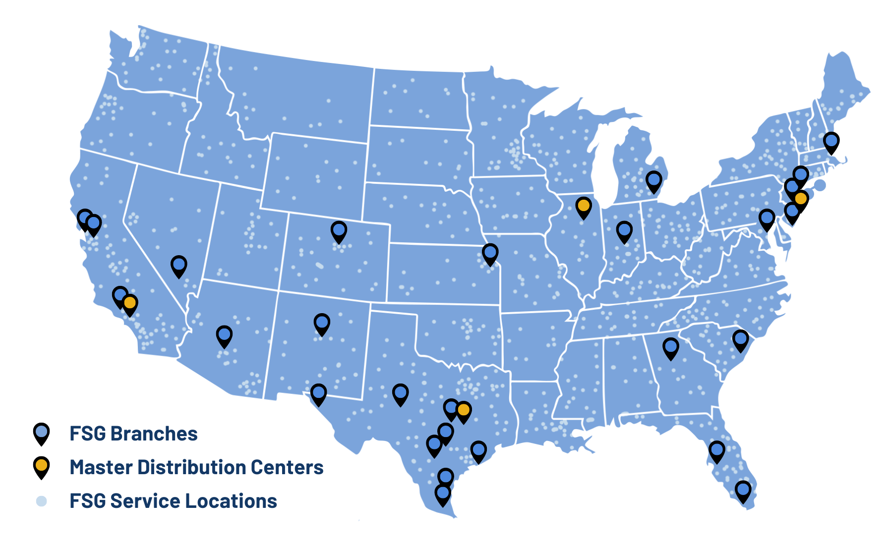 map of FSG locations