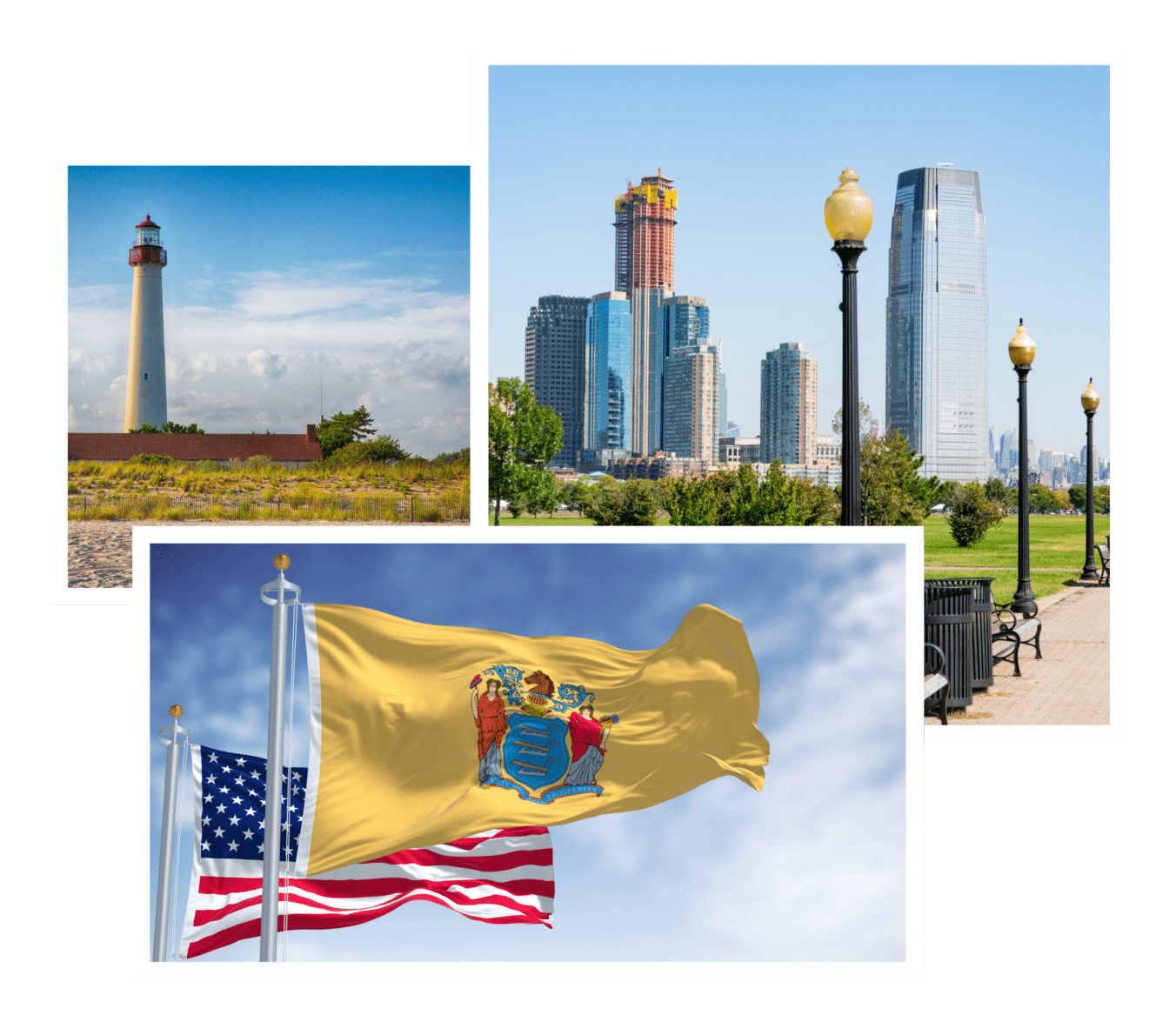 Collage of images representing New Jersey